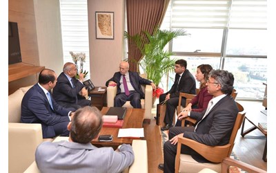 HTK Yönetim Kurulu Bilim, Sanayi ve Teknoloji Bakanlığı Müsteşarı Veysel Yayan ve Sanayi Genel Müdürü Zübeyde Çağlayan' ı Ziyaret Ettii