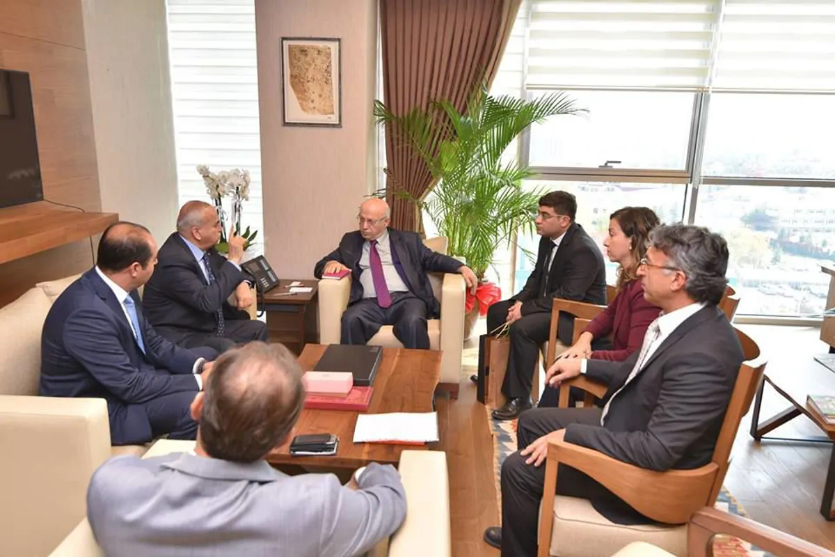 HTK Yönetim Kurulu Bilim, Sanayi ve Teknoloji Bakanlığı Müsteşarı Veysel Yayan ve Sanayi Genel Müdürü Zübeyde Çağlayan' ı Ziyaret Ettii