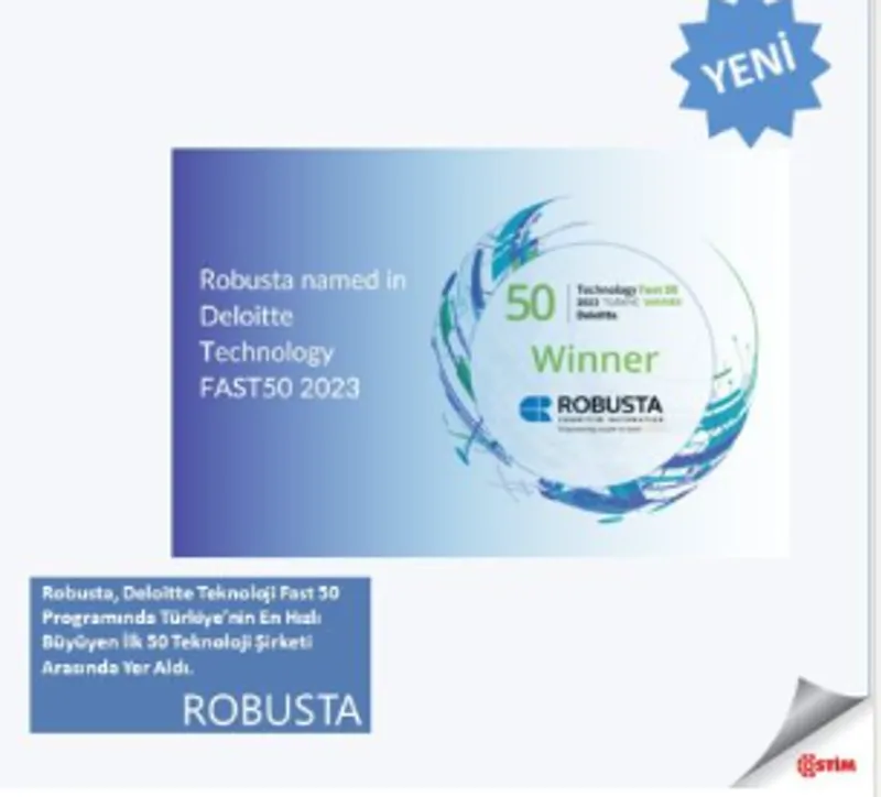 Robusta, Türkiye'nin En Hızlı Büyüyen 50 Teknoloji Şirketi Arasında Yer Aldı
