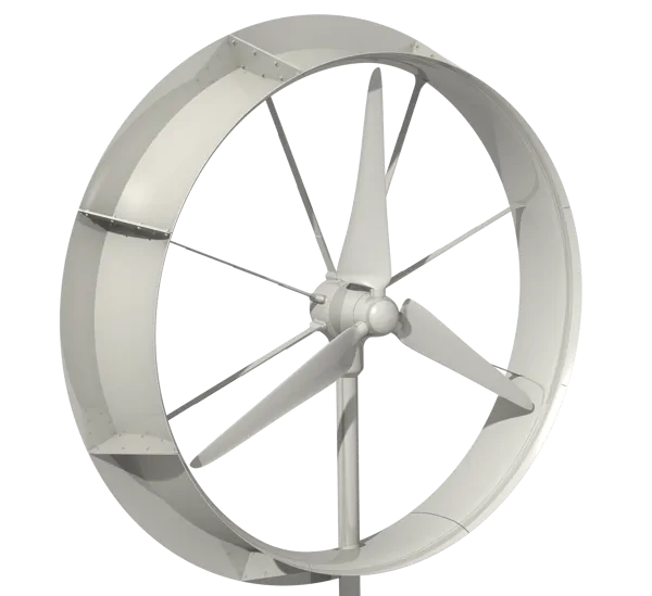 Small-Scale Flow Accelerator Wind Turbine